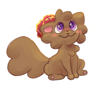 marigold doodle doodle of a sitting kitten